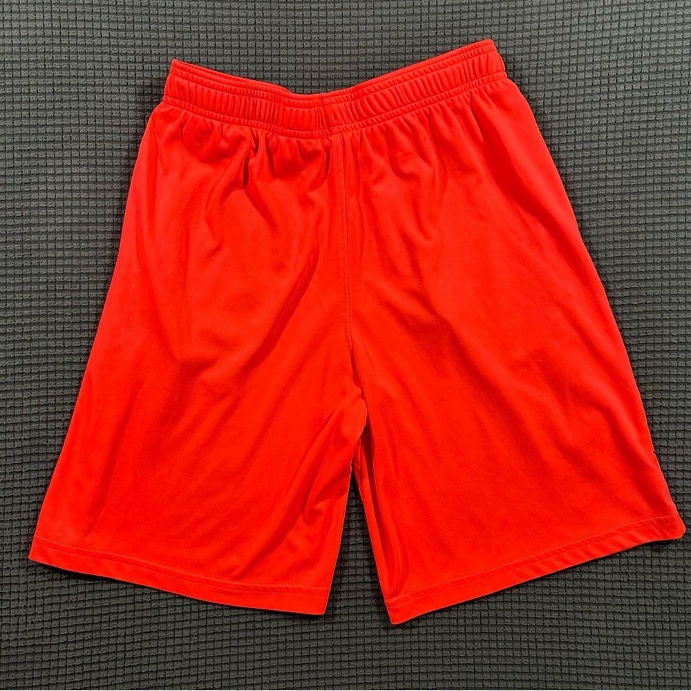 Under Armour Youth YLG Salmon Athletic Shorts Loose Fit Basketball Training Gym - Picture 4 of 5